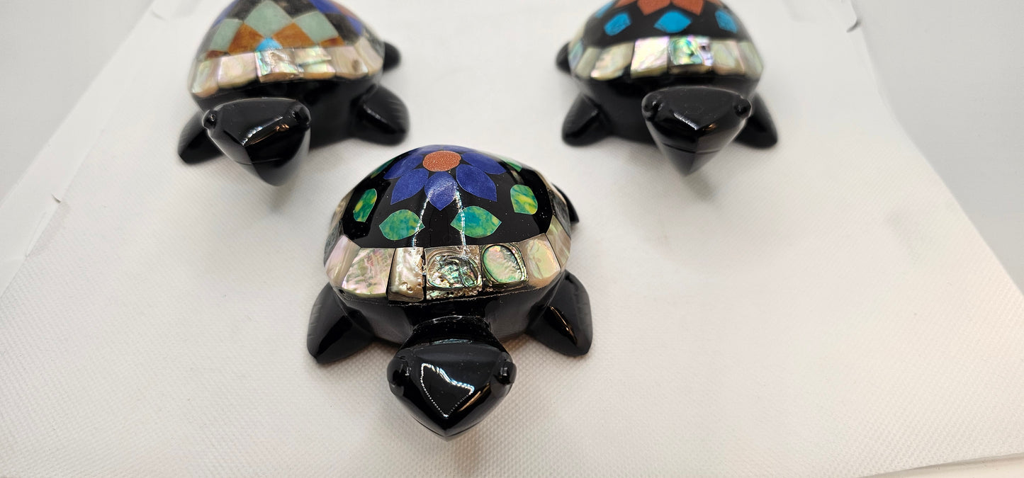 Tortoise Obsidian with Stone Inlay