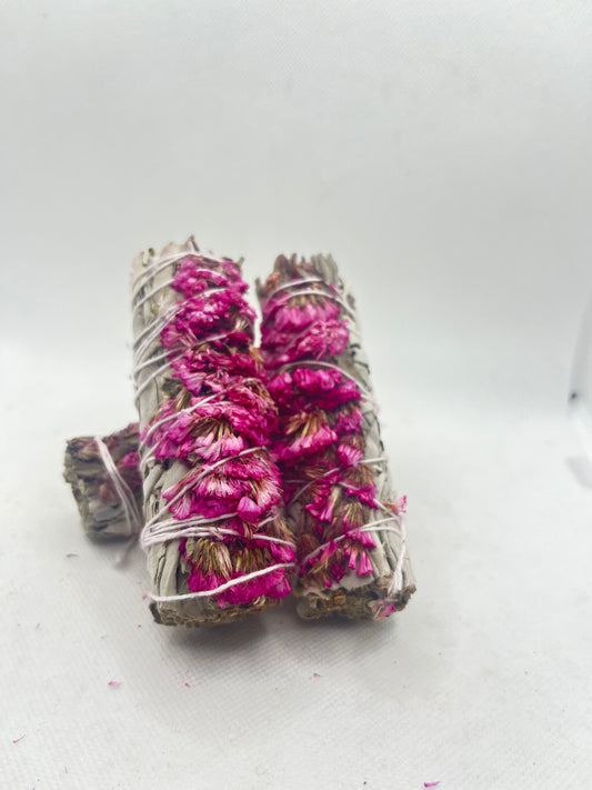 White Sage Smudge Stick Floral 4 Inch