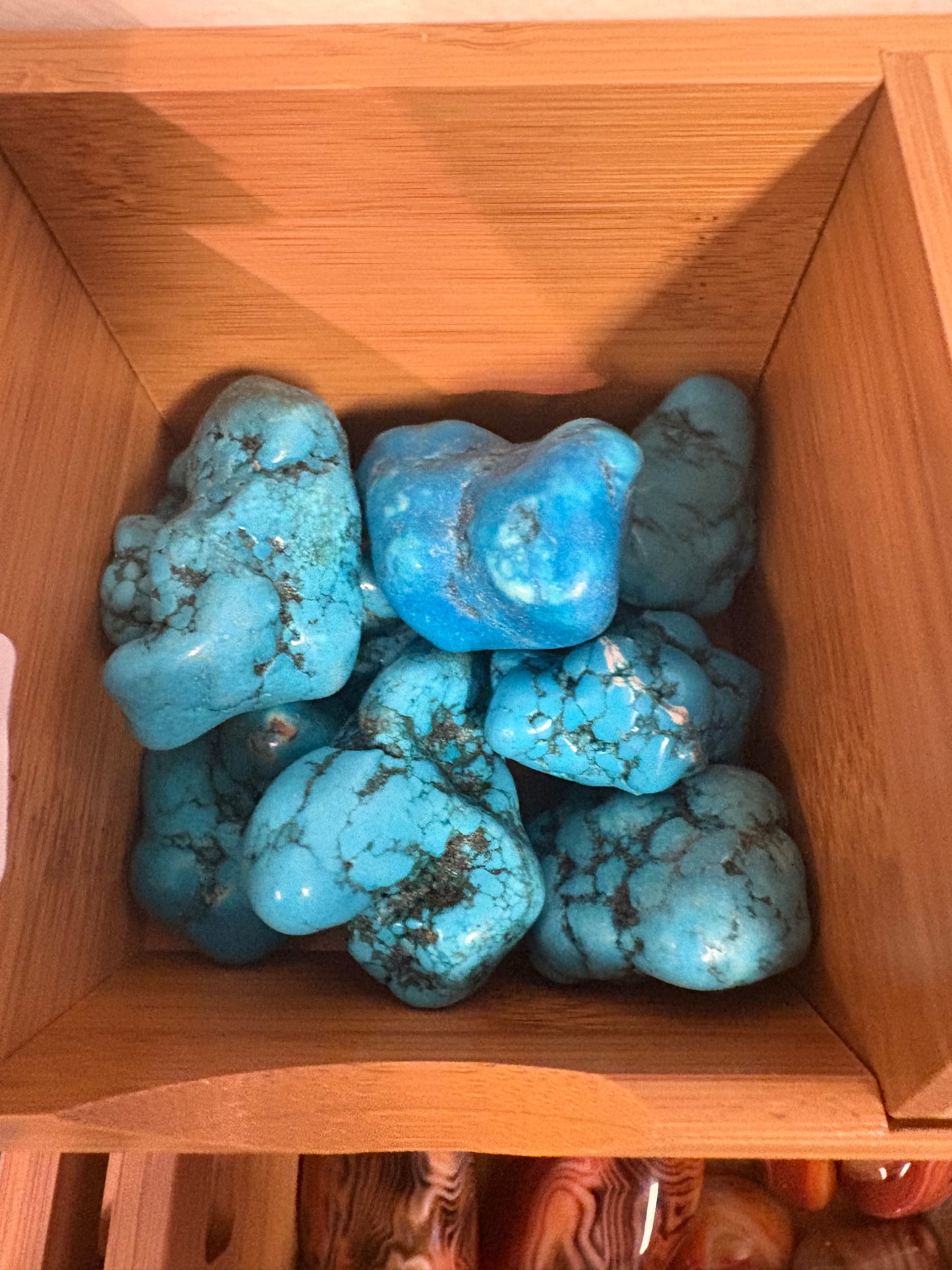 Turquoise- Raw Looking Tumbled