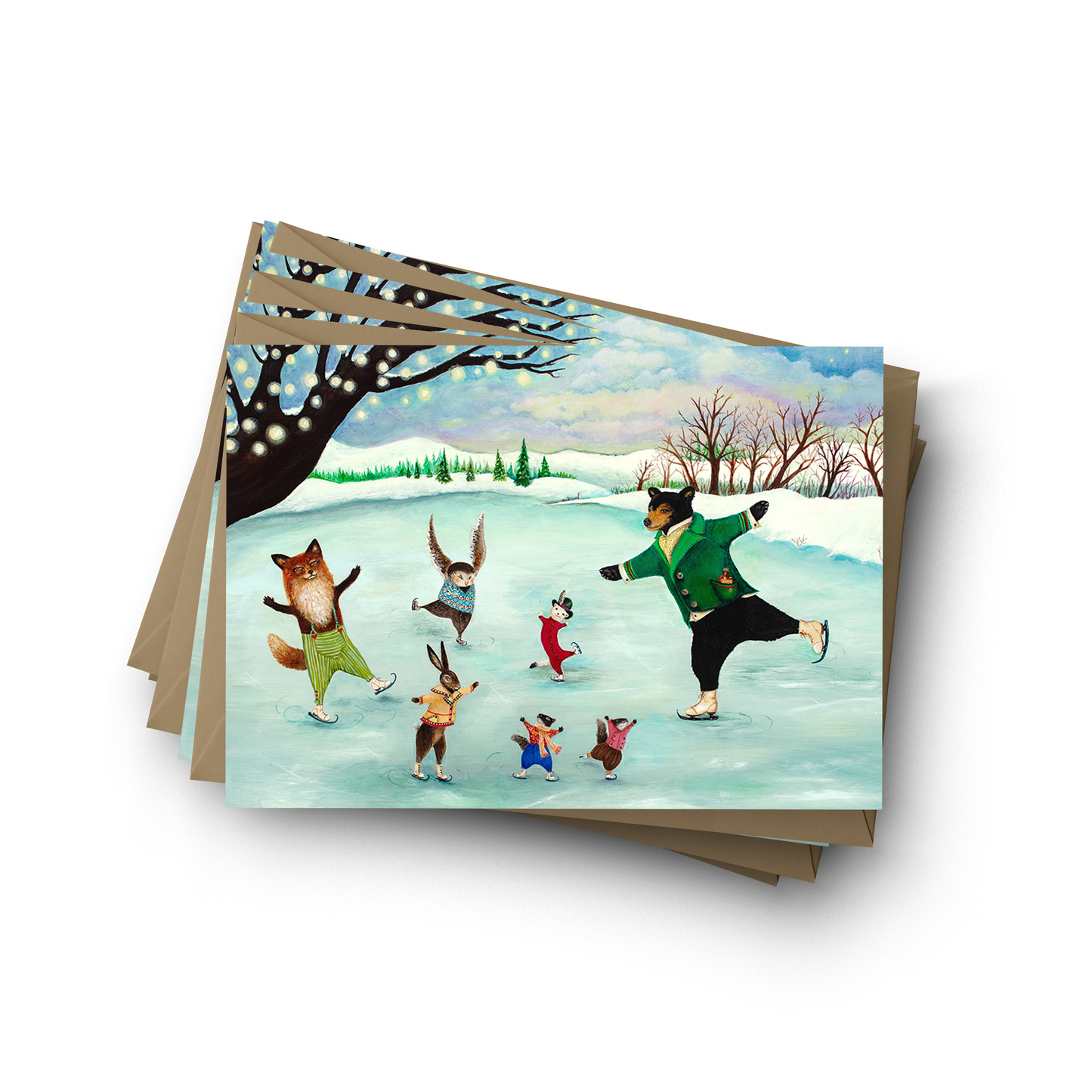 "A Wondrous Whirl" Boxed Holiday Cards / Sets of 6 or 12: Set of 12