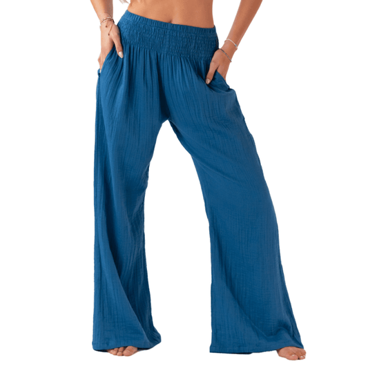 Wide Leg Cotton Pants