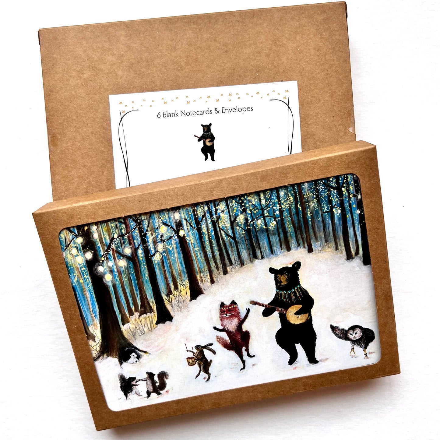 "Forest Festivities" Boxed Holiday Cards / Sets of 6 or 12: Set of 12