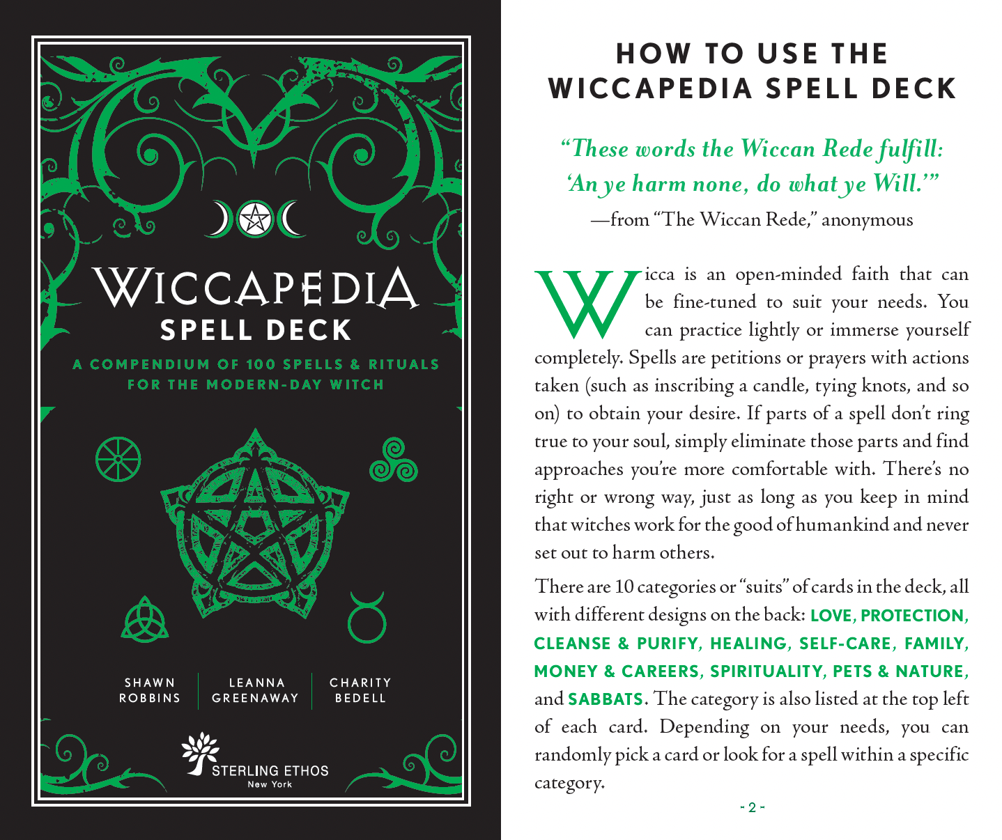 Wiccapedia Spell Deck by Leanna Greenaway