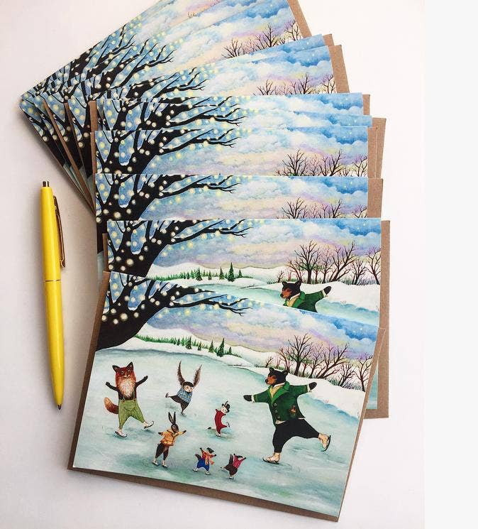 "A Wondrous Whirl" Boxed Holiday Cards / Sets of 6 or 12: Set of 12