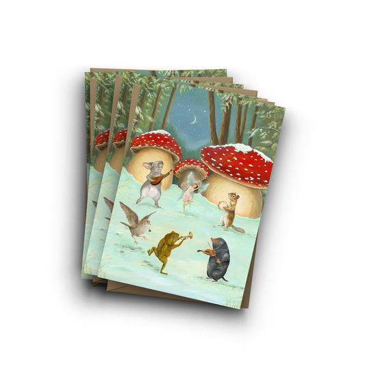 "Miidnight Melodies" Boxed Holiday Cards / Sets of 6 or 12 : Set of 12